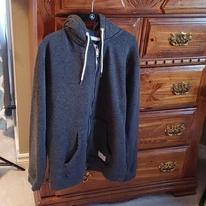 QUIKSILVER Men's Gray Knit Hoodie Size XL
